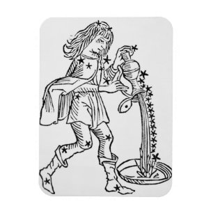 Wassermann (der Wasserträger) eine Illustration Magnet
