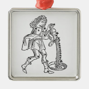 Wassermann (der Wasserträger) eine Illustration Ornament Aus Metall