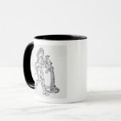 Wassermann (der Wasserträger) eine Illustration Tasse (Vorderseite Links)