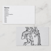 Wassermann (der Wasserträger) eine Illustration Visitenkarte (Vorne/Hinten)