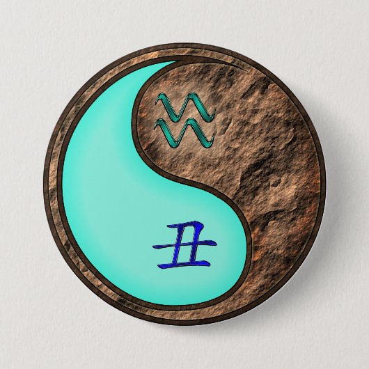 Wassermann & Erde Ochse Button (Vorderseite)