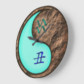 Wassermann & Erde Ochse Große Wanduhr (Winkel)