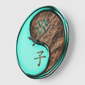 Wassermann & Erde Ratte Große Wanduhr (Winkel)