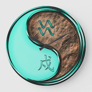 Wassermann & Erdhund Große Wanduhr