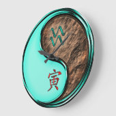 Wassermann & Erdtiger Große Wanduhr (Winkel)