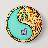 Wassermann & Feuer Hahn Button (Vorderseite)