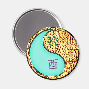 Wassermann & Feuer Hahn Schlüsselanhänger Magnet