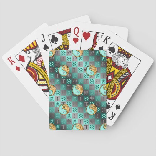 Wassermann & Feuer Kaninchen Spielkarten (Rückseite)