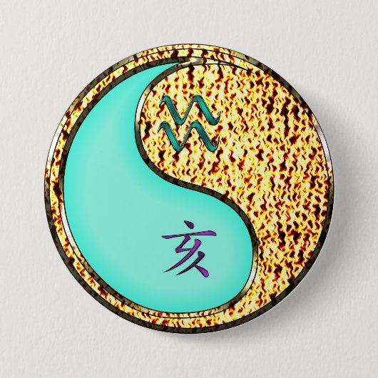Wassermann & Feuer-Schwein Button (Vorderseite)