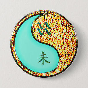 Wassermann & Feuer Ziege Button