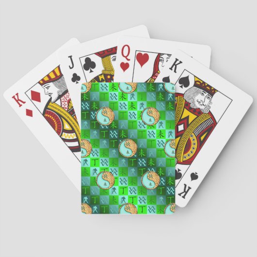 Wassermann & Feuer Ziege Spielkarten (Rückseite)