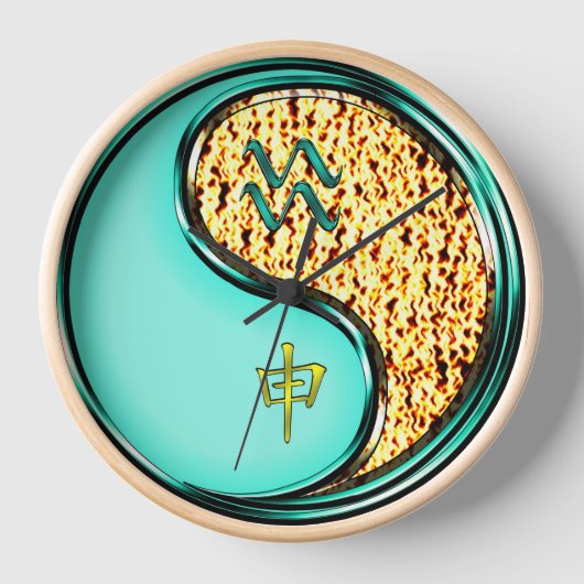 Wassermann & Feueraffe Uhr (Vorderseite)