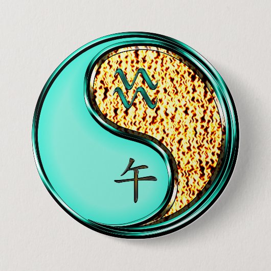 Wassermann & Feuerpferd Button (Vorderseite)