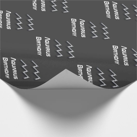 Wassermann Geburtstag-Tierkreis Zeichen Geschenkpapier (Ecke)