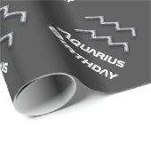 Wassermann Geburtstag-Tierkreis Zeichen Geschenkpapier (Rolleneckpunkt)