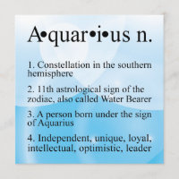 Wassermann-Geburtstags-Einladung oder