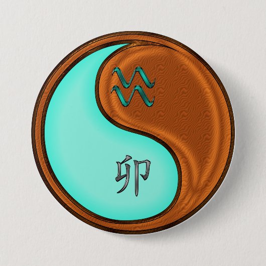 Wassermann & Holzkaninchen Button (Vorderseite)