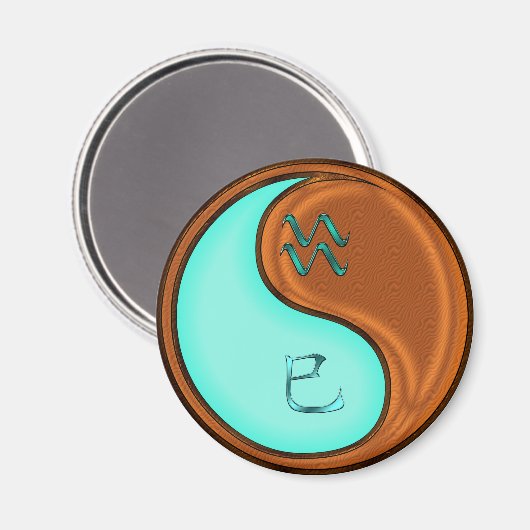 Wassermann & Holzschlange Magnet (Vorderseite/Rückseite)