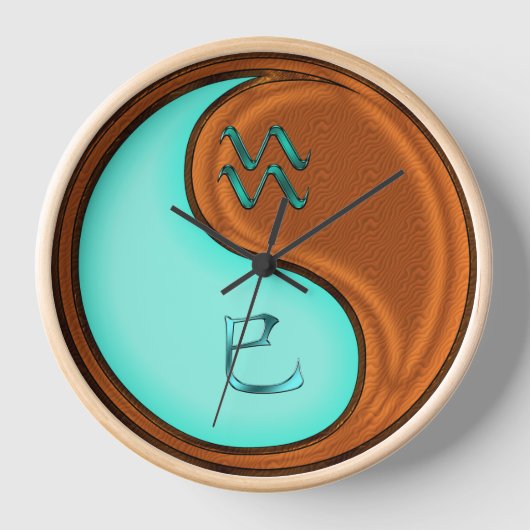 Wassermann & Holzschlange Uhr (Vorderseite)