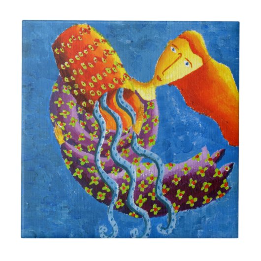 Wassermann-Horoskop Sternzeichen Fliese (Vorderseite)