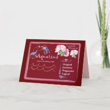 Wassermann-Januar-Gruß-Karte