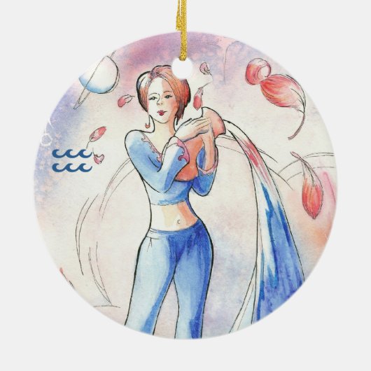 Wassermann Keramik Ornament (Hinten)