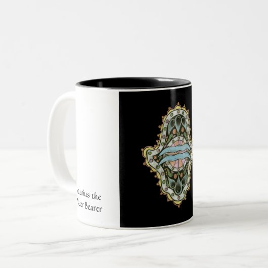 Wassermann Khamsa Tasse (Vorderseite Links)