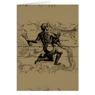 Wassermann-Konstellations-Karte Hevelius 1690 auf