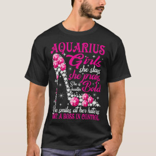 Wassermann Mädchen wie ein Boss unter Kontrolle Di T-Shirt