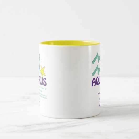 Wassermann-Merkmal-Tasse Zweifarbige Tasse (Mittel)