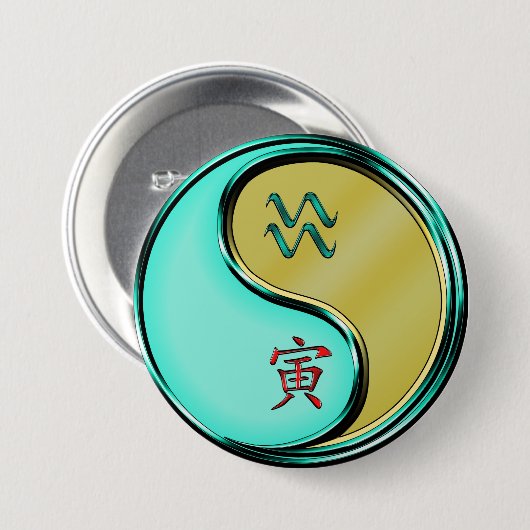 Wassermann & Metall-Tiger Button (Vorne & Hinten)