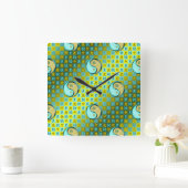 Wassermann & Metallaffe Quadratische Wanduhr (Zuhause)