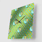 Wassermann & Metallaffe Quadratische Wanduhr (Winkel)