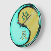 Wassermann & Metalldrache Große Wanduhr (Winkel)