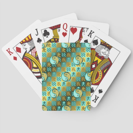 Wassermann & Metalldrache Spielkarten (Rückseite)