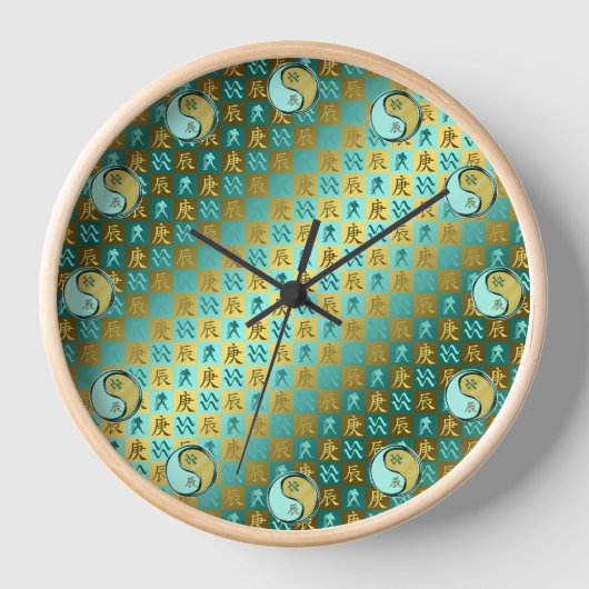 Wassermann & Metalldrache Uhr (Vorderseite)
