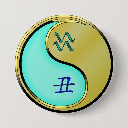 Wassermann & Metallener Ochse Button (Vorderseite)