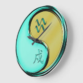 Wassermann & Metallhund Große Wanduhr (Winkel)