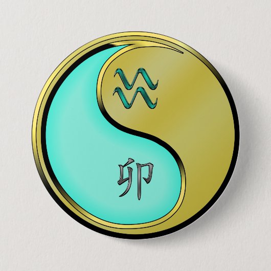 Wassermann & Metallkaninchen Button (Vorderseite)