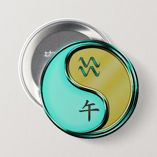 Wassermann & Metallpferd Button (Vorne & Hinten)