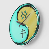 Wassermann & Metallpferd Große Wanduhr (Winkel)