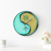 Wassermann & Metallpferd Große Wanduhr (Zuhause)