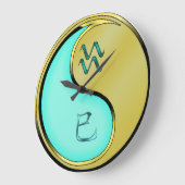 Wassermann & Metallschlange Große Wanduhr (Winkel)