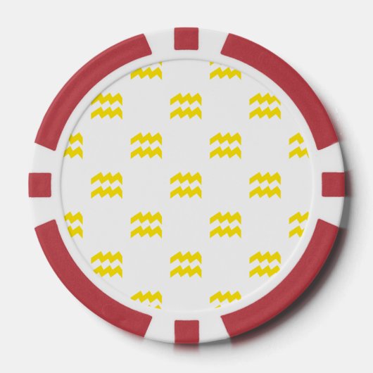 Wassermann-Muster Gelb Pokerchips (Vorderseite)