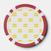 Wassermann-Muster Gelb Pokerchips (Rückseite)