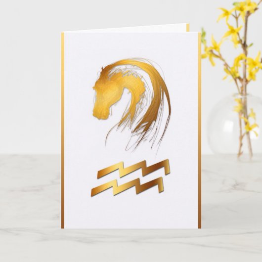 Wassermann-Pferdechinesischer Karte (Gelbe Blume)