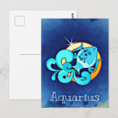 Wassermann Postkarte (Vorne/Hinten)