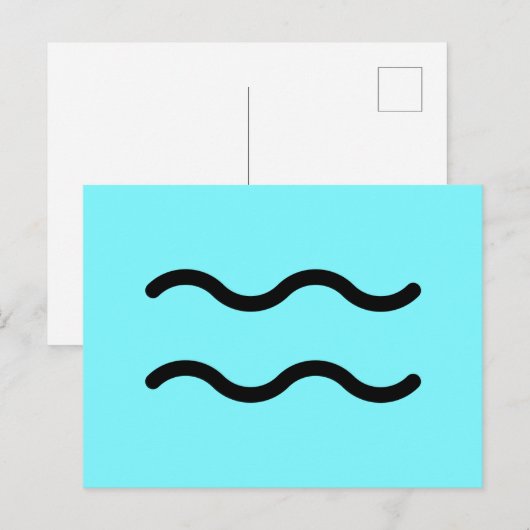 Wassermann Postkarte (Vorne/Hinten)