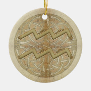 Wassermann-Stern-Zeichen-personalisierte Keramikornament