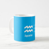 Wassermann-Sternzeichen-Eigenschaften Minimale Ast Kaffeetasse (Vorderseite Links)